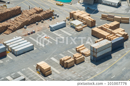 Industrial container yard for Import and Export for business in Napier port, New Zealand. Industrial container yard for Import and Export for business in Napier port, New Zealand. 101007776