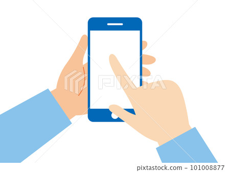 Hand to operate smartphone Hand to operate smartphone 101008877