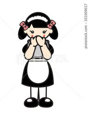 A surprised maid Whole body 101009017