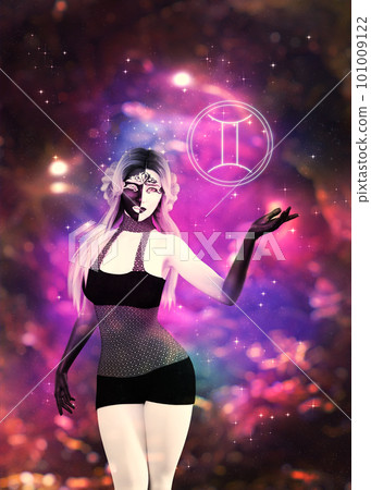 Half black half white Gemini girl Half black half white Gemini girl 101009122