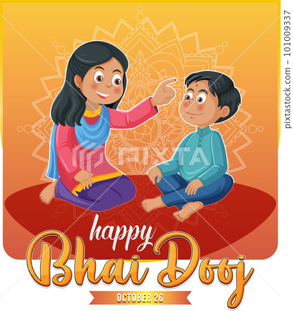 Happy Bhai Dooj Poster Design Happy Bhai Dooj Poster Design 101009337