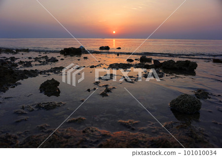 sunset in egypt, near Red sea sunset in egypt, near Red sea 101010034