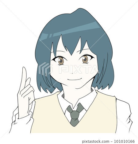 Illustration of a girl pointing a finger (3) Illustration of a girl pointing a finger (3) 101010166