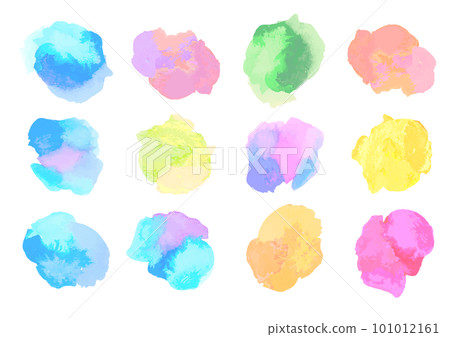 Hand-painted watercolor brush texture simple frame set 101012161