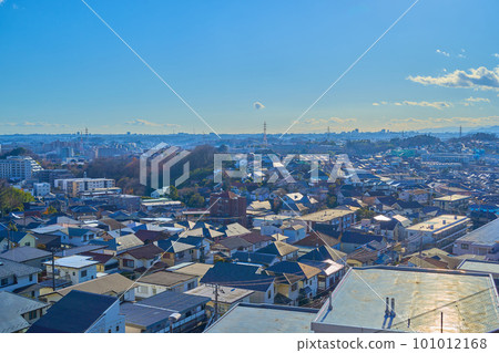 Kanagawa Prefecture, Kawasaki City, Kawasaki City, Asao Ward, Chiyogaoka 4-chome, Mampukuji Temple, Kinhodo, View of Hirao Kanagawa Prefecture, Kawasaki City, Kawasaki City, Asao Ward, Chiyogaoka 4-chome, Mampukuji Temple, Kinhodo, View of Hirao 101012168
