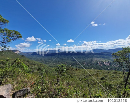Look over Vale do Capao in Chapada Diamantina in Brazil 101012258