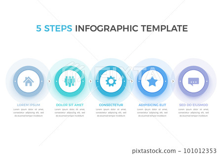 Infographic Template with 5 Steps Infographic Template with 5 Steps 101012353