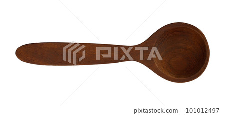 Wooden spoon front top view 101012497