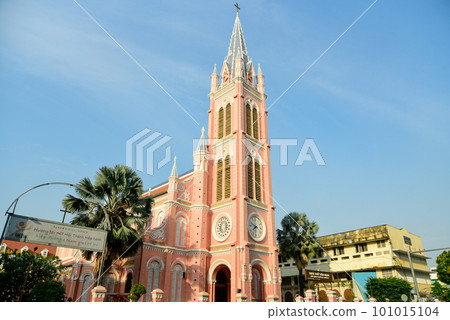 Very beautiful scenery of Tan Dinh church in Ho Chi Minh City, Vietnam 101015104