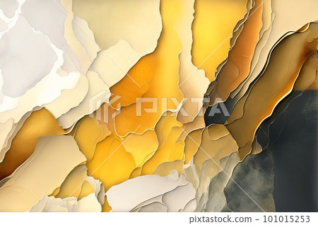 The paper art style of gold metallic marble, a watercolor background. Generative AI. The paper art style of gold metallic marble, a watercolor background. Generative AI. 101015253