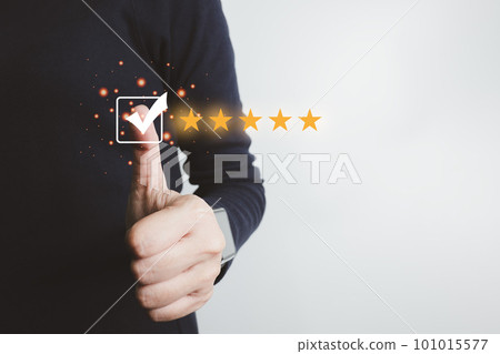 Customer satisfaction assessment rating 5 stars online, User has received excellent service, Review the highest rated service, the best attention, impressed very good service, feedback from guest Customer satisfaction assessment rating 5 stars online, User has received excellent service, Review the highest rated service, the best attention, impressed very good service, feedback from guest 101015577