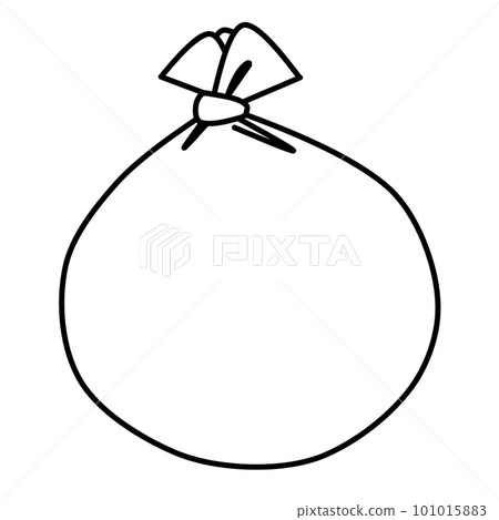 綁嘴的半透明垃圾袋插畫 101015883