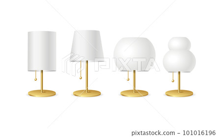 Realistic Detailed 3d Different Table Lamp Set. Vector Realistic Detailed 3d Different Table Lamp Set. Vector 101016196