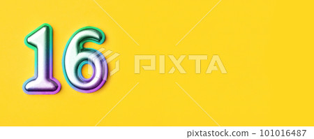 16 years celebration. Greeting banner. 16 years celebration. Greeting banner. 101016487