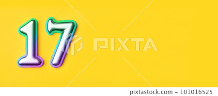 17 years celebration. Greeting banner. 101016525