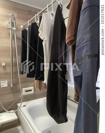 Indoor dried laundry Indoor dried laundry 101017681