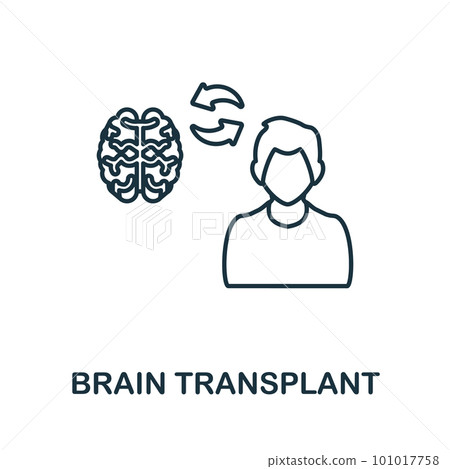 Brain Transplant line icon. Element sign from transplantation collection. Flat Brain Transplant outline icon sign for web design, infographics and more. Brain Transplant line icon. Element sign from transplantation collection. Flat Brain Transplant outline icon sign for web design, infographics and more. 101017758