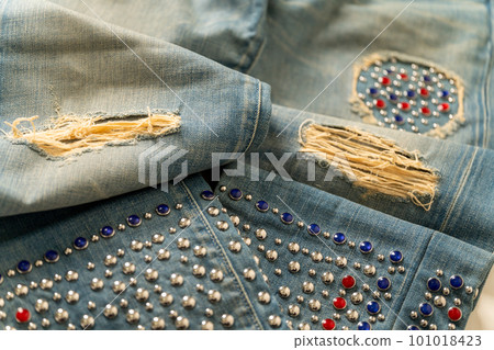 LEVI'S501XX VINTAGE 1955 Reprint Super Studs Customized Stars and Stripes 101018423