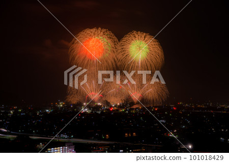 從高倉展望台看到的加治木花火大會 101018429