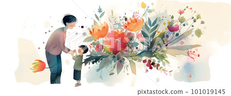 Mothers Day concept with mother and her child Mothers Day concept with mother and her child 101019145