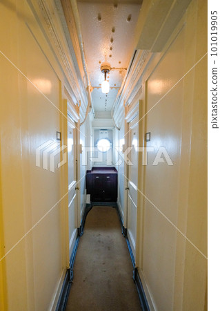 Inside the passenger and cargo ship Hikawa Maru Inside the passenger and cargo ship Hikawa Maru 101019905