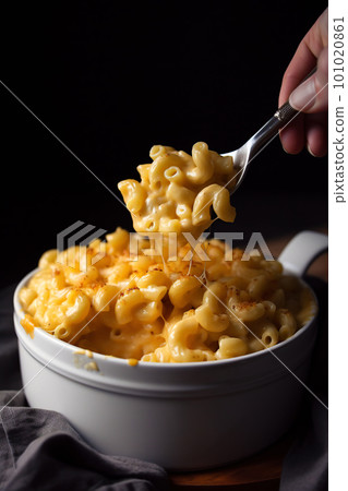 Mac and cheese. Classic American rustic mac and cheese. Golden baked macaroni with cheddar Mac and cheese. Classic American rustic mac and cheese. Golden baked macaroni with cheddar 101020861
