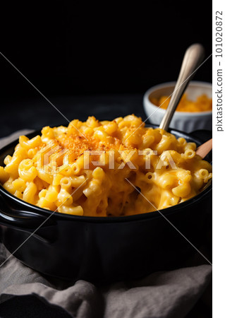 Mac and cheese. Classic American rustic mac and cheese. Golden baked macaroni with cheddar Mac and cheese. Classic American rustic mac and cheese. Golden baked macaroni with cheddar 101020872
