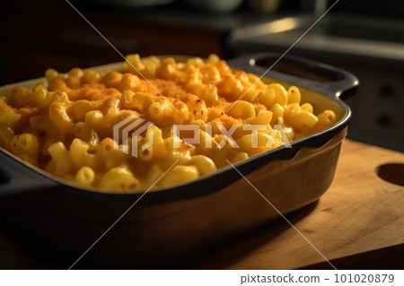 Mac and cheese. Classic American rustic mac and cheese. Golden baked macaroni with cheddar Mac and cheese. Classic American rustic mac and cheese. Golden baked macaroni with cheddar 101020879