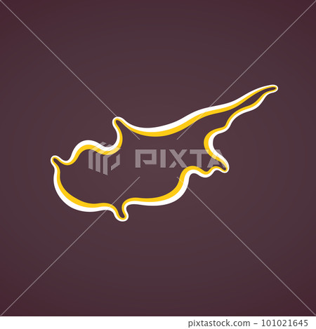 Cyprus - Outline Map 101021645