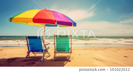 Beautiful beach banner. White sand, chairs and umbrella travel tourism wide panorama background concept. Amazing beach landscape Beautiful beach banner. White sand, chairs and umbrella travel tourism wide panorama background concept. Amazing beach landscape 101022012