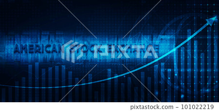 Concept of American stock exchange AMEX with abstract financial chart with uptrend line graph arrow Concept of American stock exchange AMEX with abstract financial chart with uptrend line graph arrow 101022219