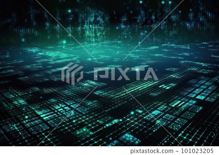 Green cyberspace, technology background Green cyberspace, technology background 101023205