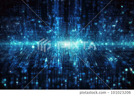 Blue cyberspace, technology background 101023206