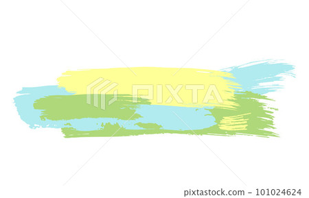 Brush stroke composition element blue, yellow, green colours. Vector stock hand draw illustration isolated on white background for design template, border and frame. EPS10 Brush stroke composition element blue, yellow, green colours. Vector stock hand draw illustration isolated on white background for design template, border and frame. EPS10 101024624