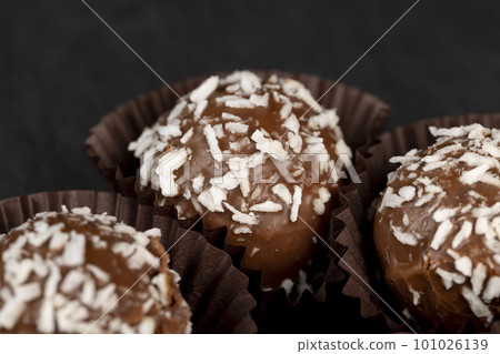 delicious and soft chocolate coconut cakes for dessert delicious and soft chocolate coconut cakes for dessert 101026139