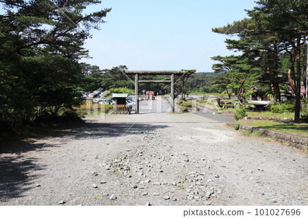 Takachiho riverbed parking lot scenery Takachiho riverbed parking lot scenery 101027696