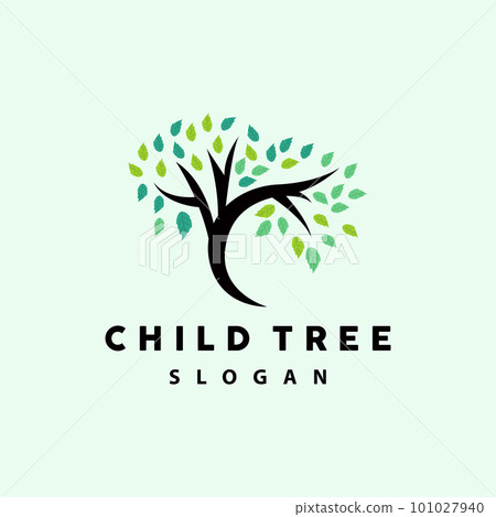 Tree Logo, Life Balance Education Vector, Luxurious Elegant Simple Tree Design, Playground Illustration Icon 101027940