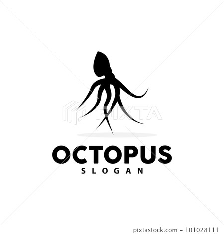 Octopus Logo, Sea Animals Vector, Seafood Ingredients Cuttlefish Tentacles Icon Silhouette Design Octopus Logo, Sea Animals Vector, Seafood Ingredients Cuttlefish Tentacles Icon Silhouette Design 101028111