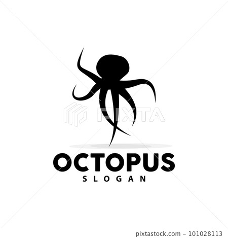 Octopus Logo, Sea Animals Vector, Seafood Ingredients Cuttlefish Tentacles Icon Silhouette Design Octopus Logo, Sea Animals Vector, Seafood Ingredients Cuttlefish Tentacles Icon Silhouette Design 101028113