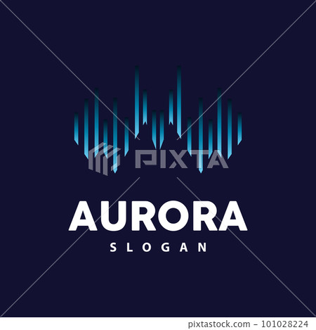 Aurora Logo, Light Wave Vector, Nature Landscape Design, Product Brand Template Illustration Icon Aurora Logo, Light Wave Vector, Nature Landscape Design, Product Brand Template Illustration Icon 101028224