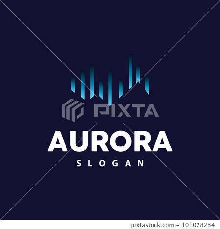Aurora Logo, Light Wave Vector, Nature Landscape Design, Product Brand Template Illustration Icon Aurora Logo, Light Wave Vector, Nature Landscape Design, Product Brand Template Illustration Icon 101028234