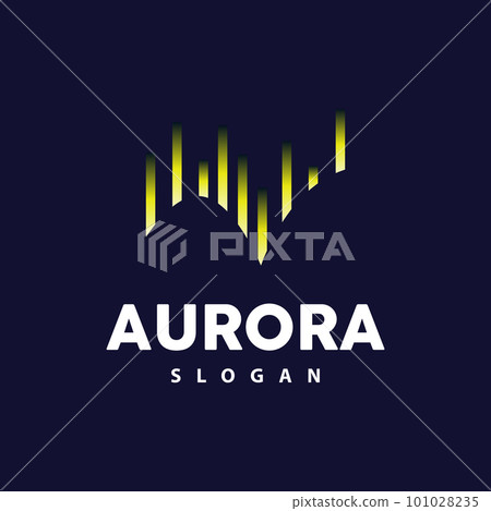 Aurora Logo, Light Wave Vector, Nature Landscape Design, Product Brand Template Illustration Icon 101028235