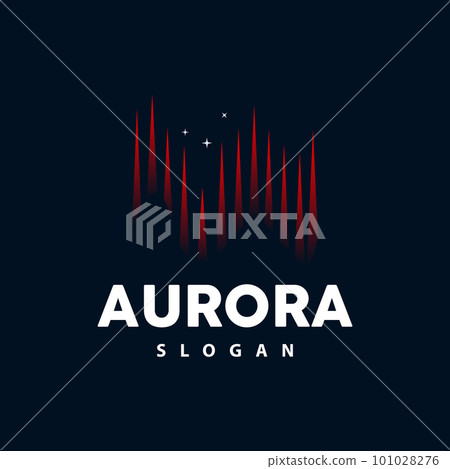 Aurora Logo, Light Wave Vector, Nature Landscape Design, Product Brand Template Illustration Icon 101028276