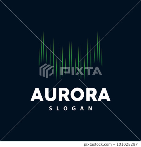 Aurora Logo, Light Wave Vector, Nature Landscape Design, Product Brand Template Illustration Icon 101028287