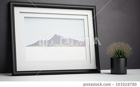 a photo frame mockup with a minimal grey and white tone with a small plant, Sad photo frame mood background, a grey wall white table, and a small plant.A picture frame with a minimal sad mood. a photo frame mockup with a minimal grey and white tone with a small plant, Sad photo frame mood background, a grey wall white table, and a small plant.A picture frame with a minimal sad mood. 101028780