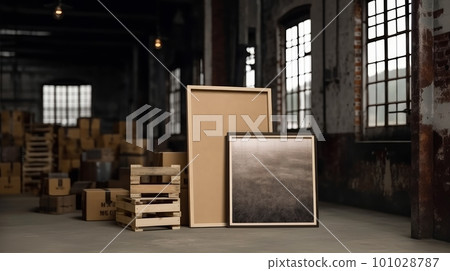 A mockup photo frame inside the Abandon factory industry, A frame inside an old warehouse full of old destroy box in the background,A windows and a old pillar inside abandon company ,dark and scary A mockup photo frame inside the Abandon factory industry, A frame inside an old warehouse full of old destroy box in the background,A windows and a old pillar inside abandon company ,dark and scary 101028787