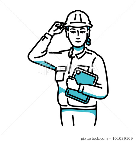 Female worker with a tablet terminal Female worker with a tablet terminal 101029109