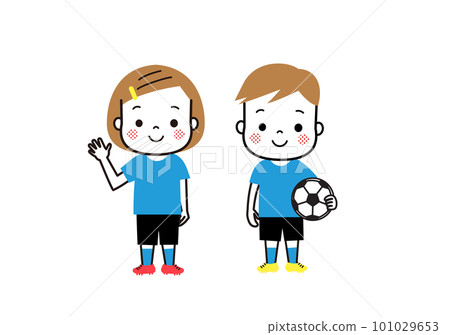 soccer team boy and girl 101029653