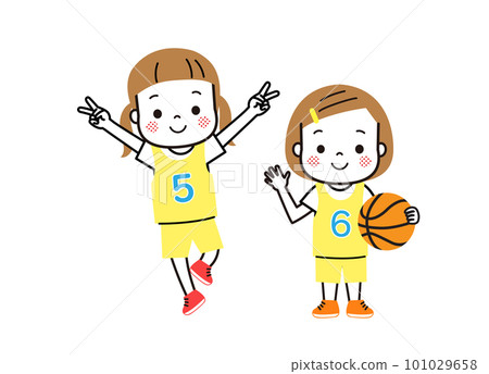 girl with basketball 101029658