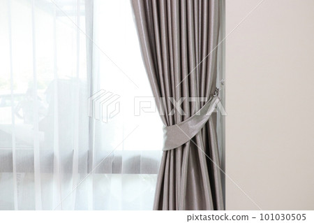 Rope curtain, gray curtain With white light curtain 101030505